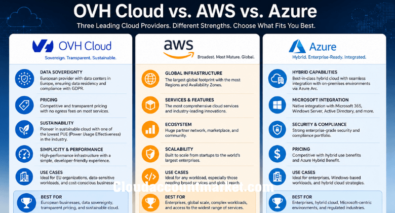 OVH Cloud vs. AWS vs. Azure